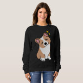 Niedlich Corgi Smiling Dog Sweatshirt (Vorne ganz)