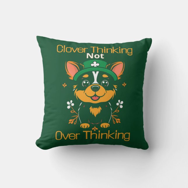 Niedlich Corgi St. Patrick's Day Pillow - Personal Kissen (Vorderseite)