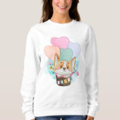 Niedlich Corgi Sweatshirt (Vorderseite)