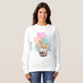 Niedlich Corgi Sweatshirt (Vorne ganz)
