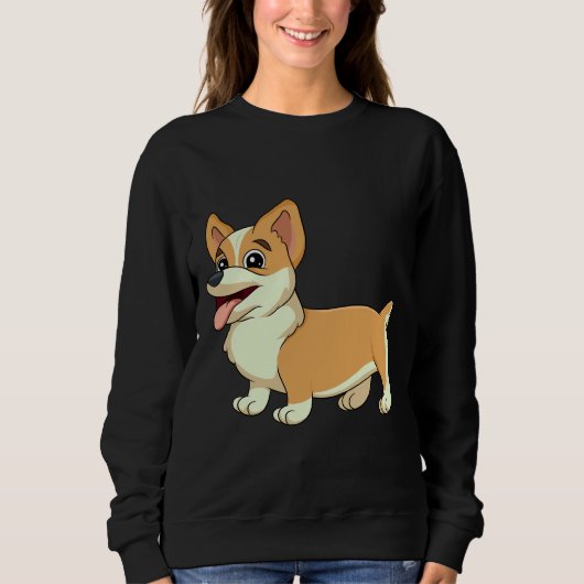 Niedlich Corgi Sweatshirt (Vorderseite)