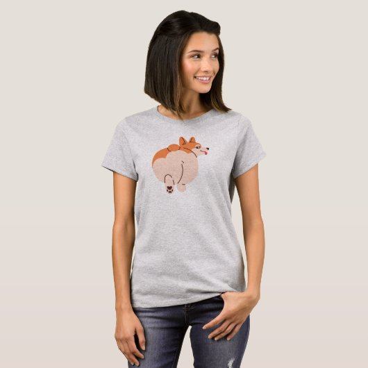 Niedlich Corgi T-Shirt (Vorne ganz)