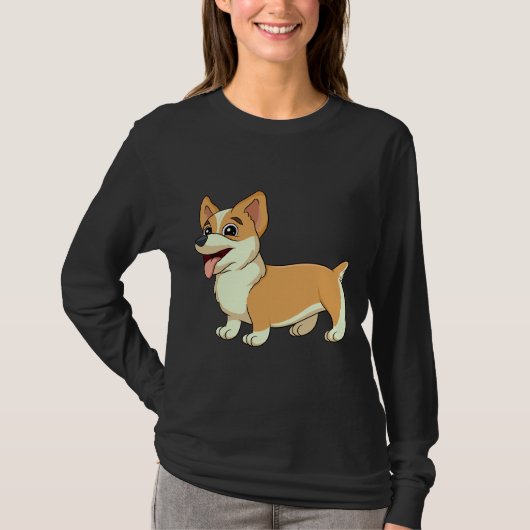 Niedlich Corgi T-Shirt (Vorderseite)