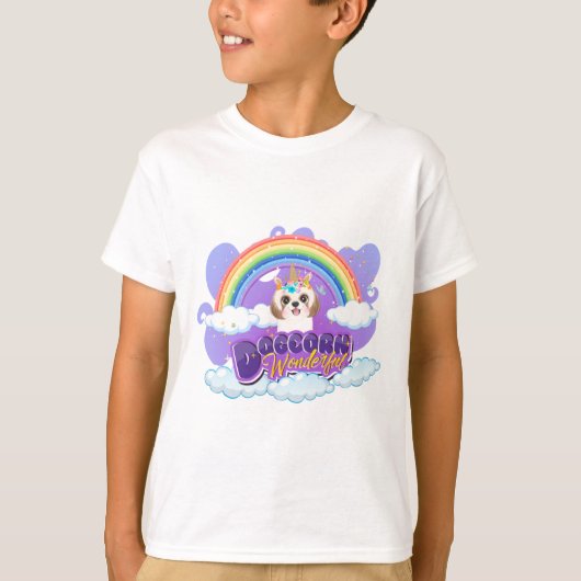 Niedlich Corgi Unicorn wunderbar T-Shirt (Vorderseite)
