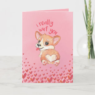 Niedlich Corgi Valentine's Day Card - Ich würde Si Dankeskarte