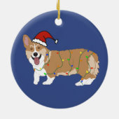 Niedlich Corgi Weihnachten Keramik Ornament (Hinten)