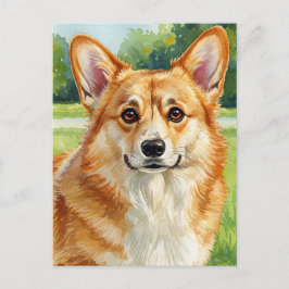 Niedlich Corgi Welsh Corgi Queen Postcard Postkarte