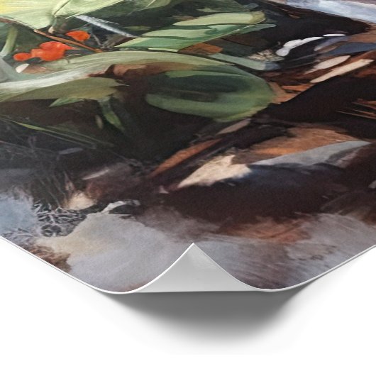 Niedlich Cornish Rex Cat Art Print Poster (Ecke)