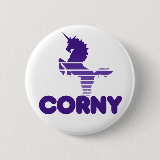 Niedlich Corny Unicorn Button (Vorderseite)