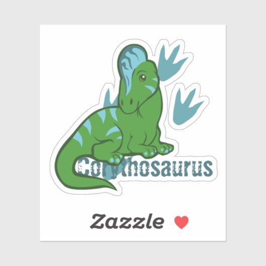 Niedlich Corythosaurus Aufkleber (Blatt)