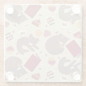 Niedlich Cosy Cat Lovers Collage Glasuntersetzer (Rückseite)