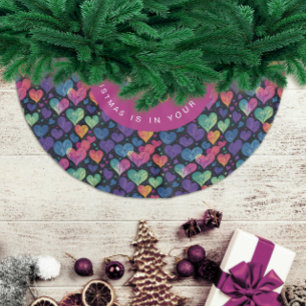 Niedlich Cosy Colorful Herzlich Willkommen Polyester Weihnachtsbaumdecke