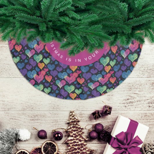 Niedlich Cosy Colorful Herzlich Willkommen Polyester Weihnachtsbaumdecke