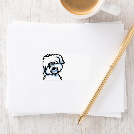 Niedlich Coton de Tulear Adressaufkleber (Insitu)