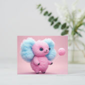 Niedlich Cotton Candy Critter Postkarte (Stehend Vorderseite)