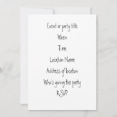 Niedlich Country Blue Gingham Karos Babydusche Einladung (Rückseite)