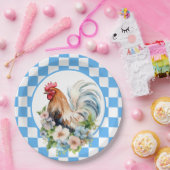 Niedlich Country Rooster Liebhaber Pappteller (Party)