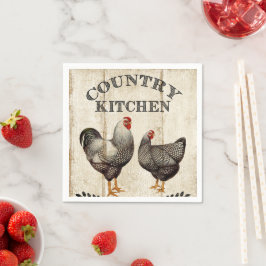 Niedlich Country Rooster Vintage Party Servietten
