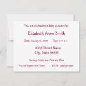 Niedlich Country Style Blue Eichhörnchen Babydusch Einladung (Rückseite)