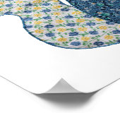 Niedlich Country Style Blue Eichhörnchen Babydusch Poster (Ecke)