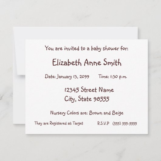 Niedlich Country Style Gingham Dog Babydusche Einladung (Rückseite)