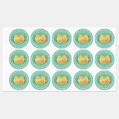 Niedlich Couple Avocuddle Funny Avocados Gastgesch Etiketten (Blatt)