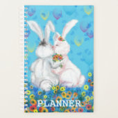 Niedlich Couple Bunny Planner Planer (Vorderseite)