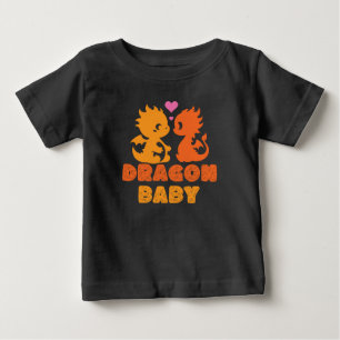 Niedlich Couple Dragon Baby T-shirt