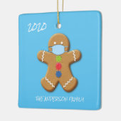 Niedlich Covid Gingerbread Mann Weihnachtsbaum Keramikornament (Links)