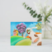 NIEDLICH COW FACE Gordon Bruce art Postkarte (Stehend Vorderseite)