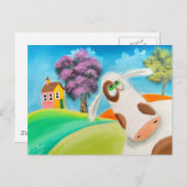 NIEDLICH COW FACE Gordon Bruce art Postkarte (Vorne/Hinten)