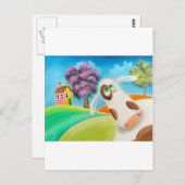 NIEDLICH COW FACE Gordon Bruce art Postkarte (Vorne/Hinten)