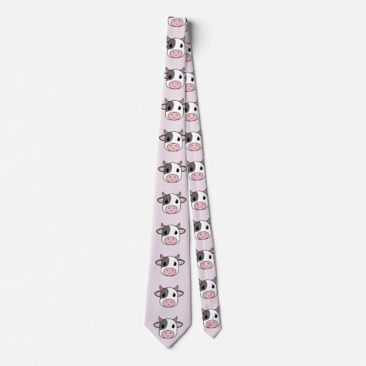 Niedlich Cow Neck Tie Krawatte (Vorderseite)
