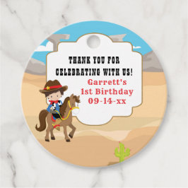 Niedlich Cowboy 1. Geburtstag Geschenkanhänger