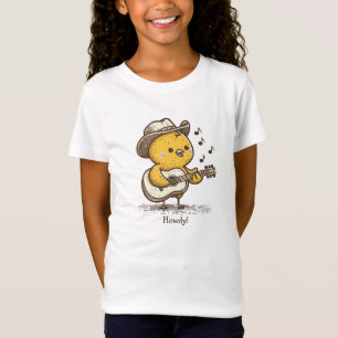 Niedlich Cowboy Baby Chick Gitarre spielen Persona T-Shirt