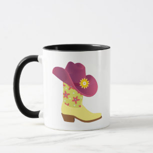 Niedlich Cowboy Boot & Hat Tasse