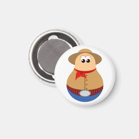 Niedlich Cowboy Design Magnet (Vorderseite/Rückseite)