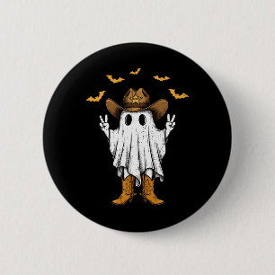 Niedlich Cowboy Ghost Sheriff Peace Funny Hallowee Button