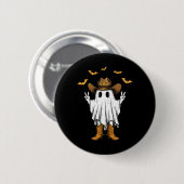 Niedlich Cowboy Ghost Sheriff Peace Funny Hallowee Button (Vorne & Hinten)