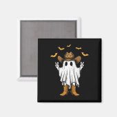 Niedlich Cowboy Ghost Sheriff Peace Funny Hallowee Magnet (Vorderseite/Rückseite)