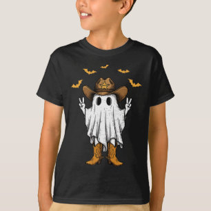 Niedlich Cowboy Ghost Sheriff Peace Funny Hallowee T-Shirt