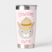 Niedlich Cowboy Hat Country Cat Fun Motto Thermobecher (Links)
