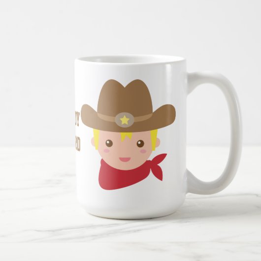 Niedlich Cowboy Sheriff Star Hut personalisierte M Kaffeetasse (Rechts)