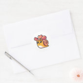 Niedlich Cowboy Snail Runder Aufkleber (Umschlag)
