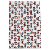 Niedlich Cowboy Snow Leopard Mittlere Geschenktüte (Rückseite)