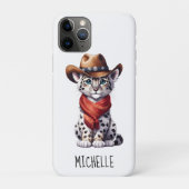 Niedlich Cowboy Snow Leopard Name Case-Mate iPhone Hülle (Rückseite)