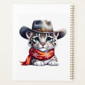 Niedlich Cowboy Snow Leopard Name Planer (Rückseite)