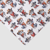 Niedlich Cowboy Snow Leopard Seidenpapier (Detail)