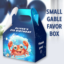 Niedlich Crab Boy Birthday Navy Blue Pool Party
