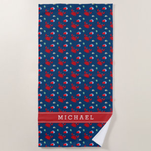 Niedlich Crab Pattern Kids Strandtuch